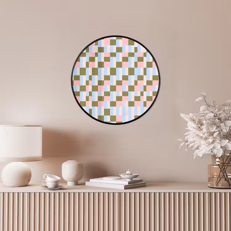 Ronde fotolijst - Patroon - Geometrisch - Abstract - Kleurrijk - Modern — 5