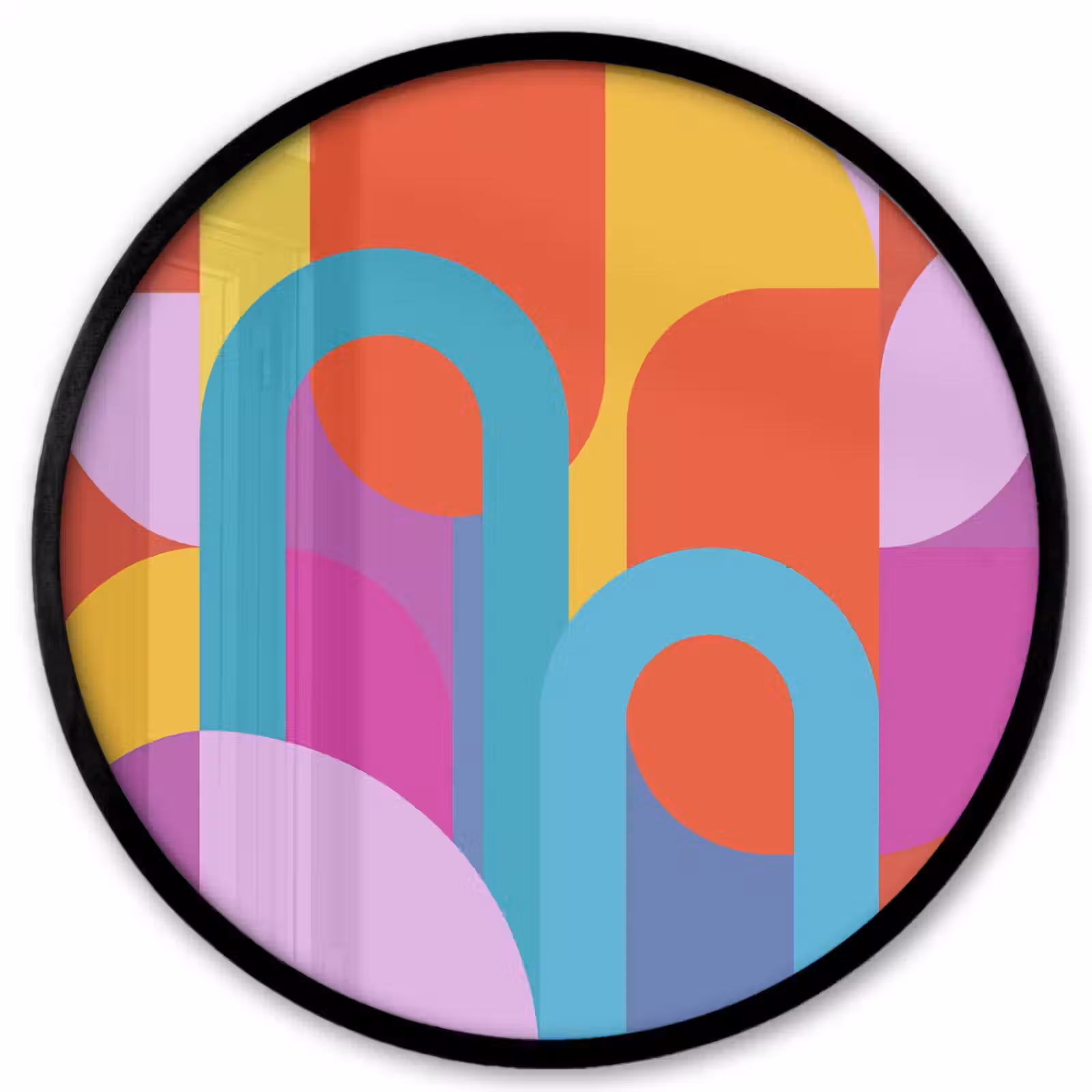 Ronde fotolijst - Abstract - Geometrie - Kleurrijk - Modern - Kunst — 1