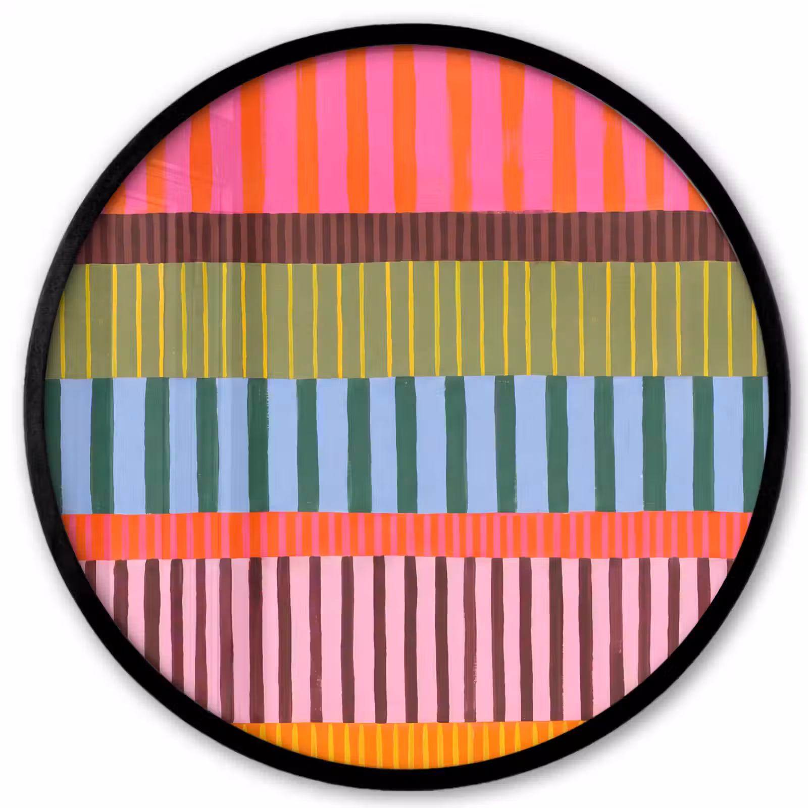 Ronde fotolijst - Abstract - Strepen - Modern - Kleurrijk - Kunst — 1