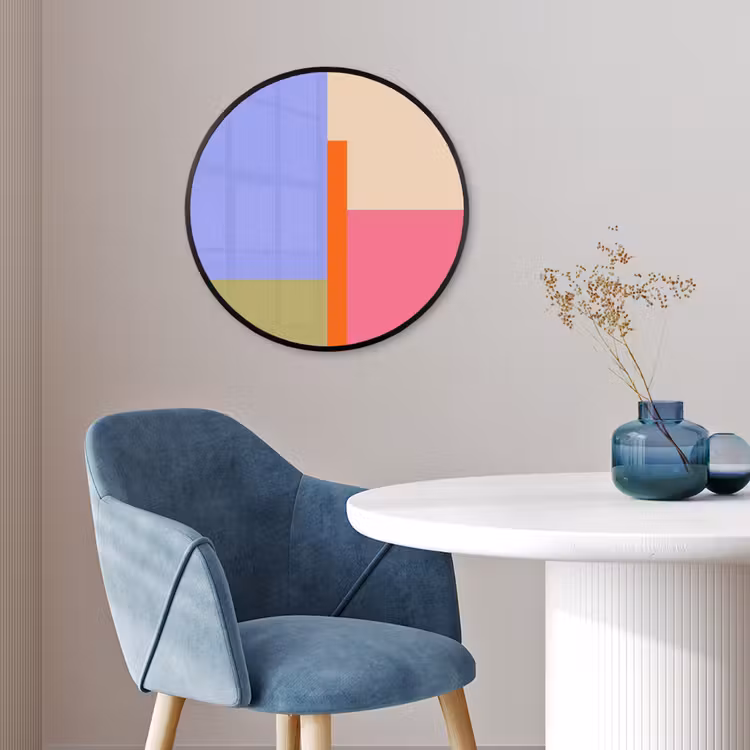 Ronde fotolijst - Abstract - Geometrie - Kunst - Modern - Kleurrijk — 4