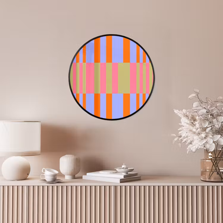 Ronde fotolijst - Abstract - Patroon - Geometrisch - Kleurrijk - Modern — 5
