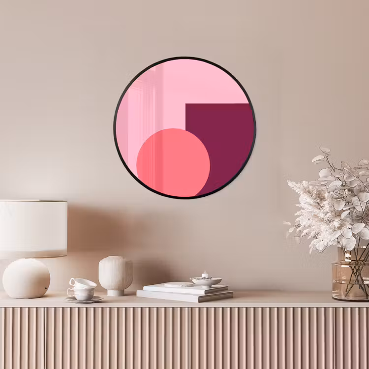 Ronde fotolijst - Abstract - Vormen - Roze - Modern - Design — 5