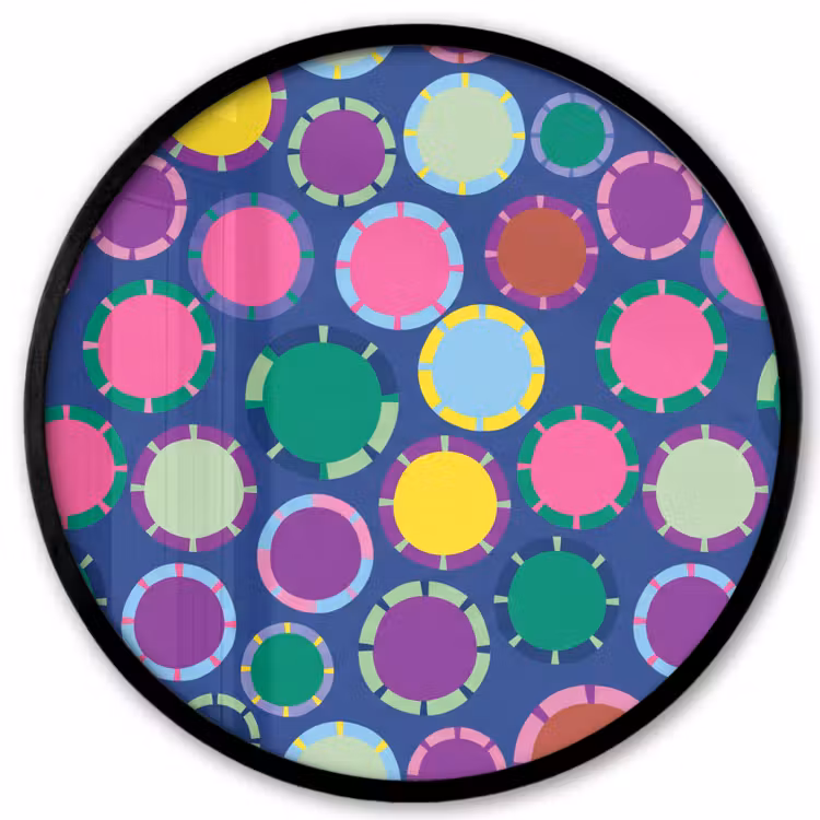 Ronde fotolijst - Patroon - Cirkels - Abstract - Kleurrijk — 1