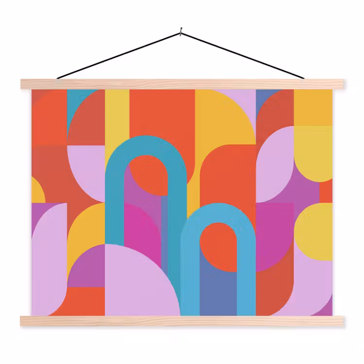 Schoolplaat - Abstract - Geometrie - Kleurrijk - Modern - Kunst — 1