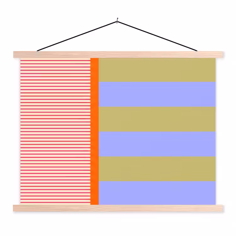 Schoolplaat - Abstract - Geometrie - Strepen - Blokken - Rood — 1