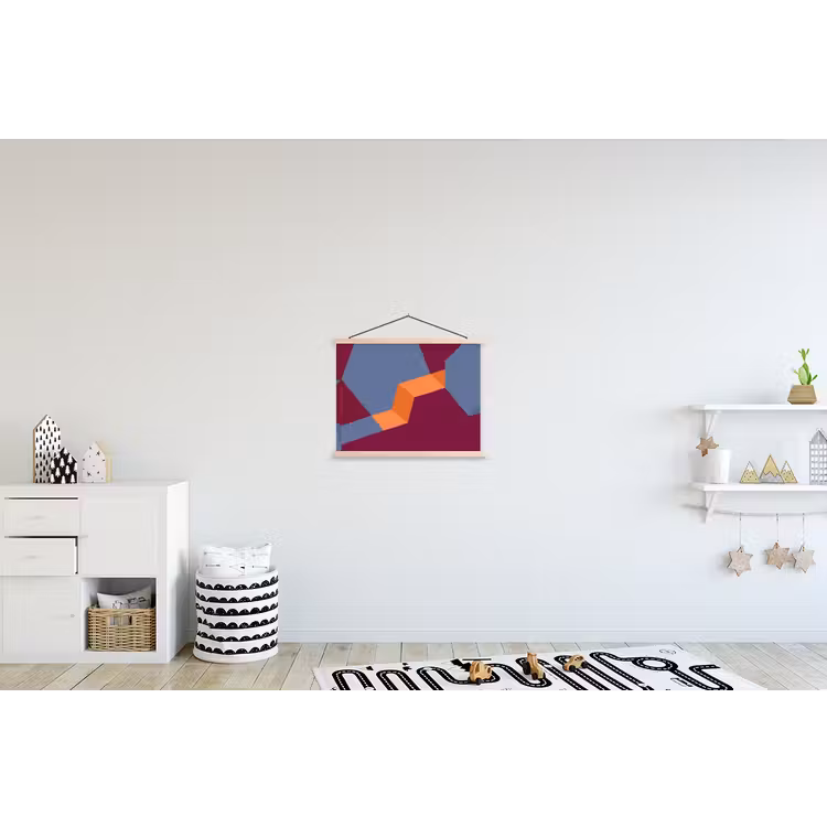 Schoolplaat - Abstract - Vormen - Modern - Blauw - Oranje — 3