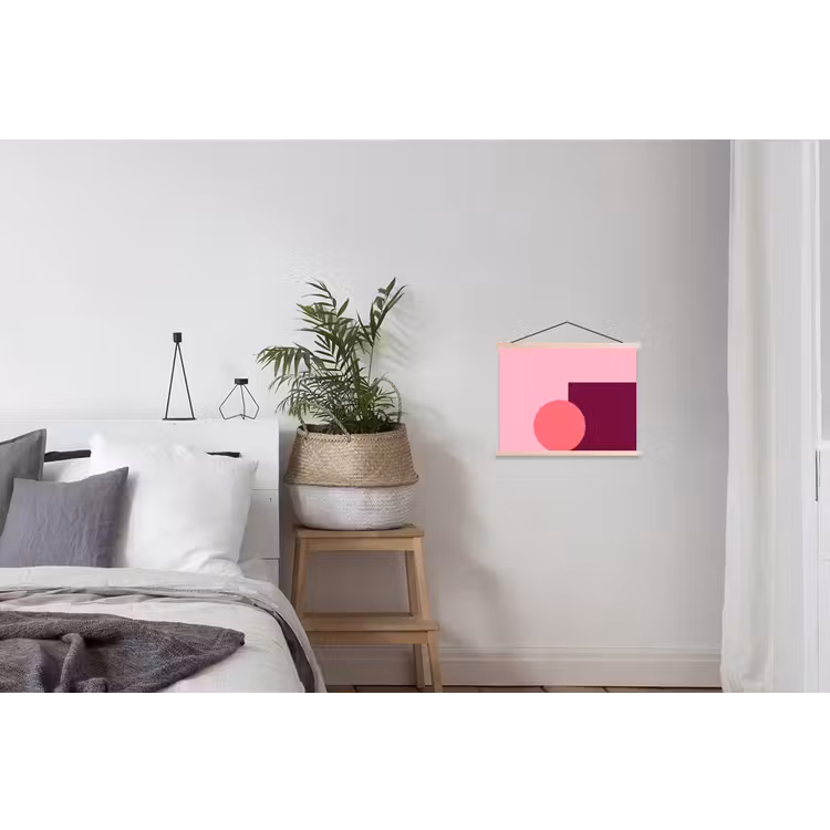 Schoolplaat - Abstract - Vormen - Roze - Modern - Design — 2
