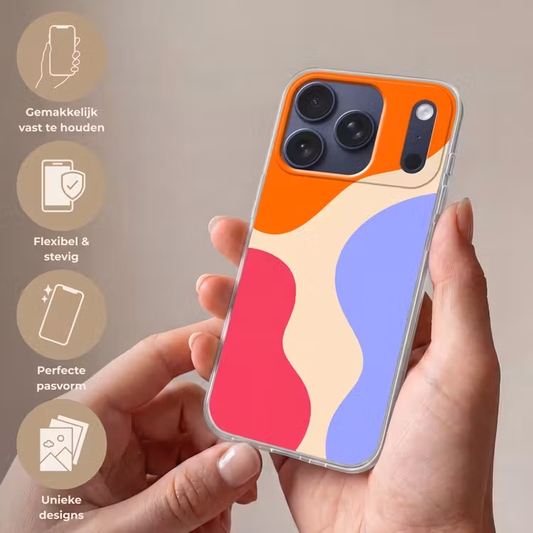 Telefoonhoesje - Abstract - Organische vormen - Design - Modern - Kleurrijk — 4