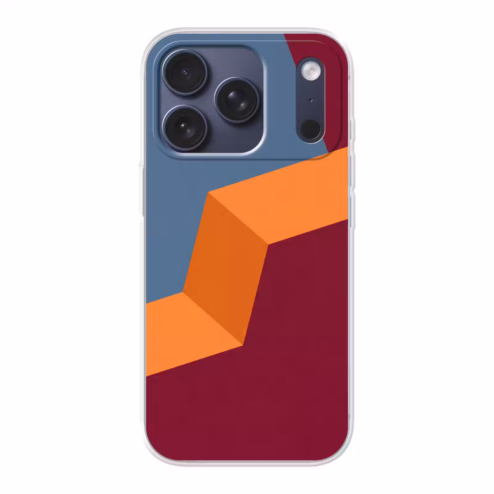 Telefoonhoesje - Abstract - Vormen - Modern - Blauw - Oranje — 1