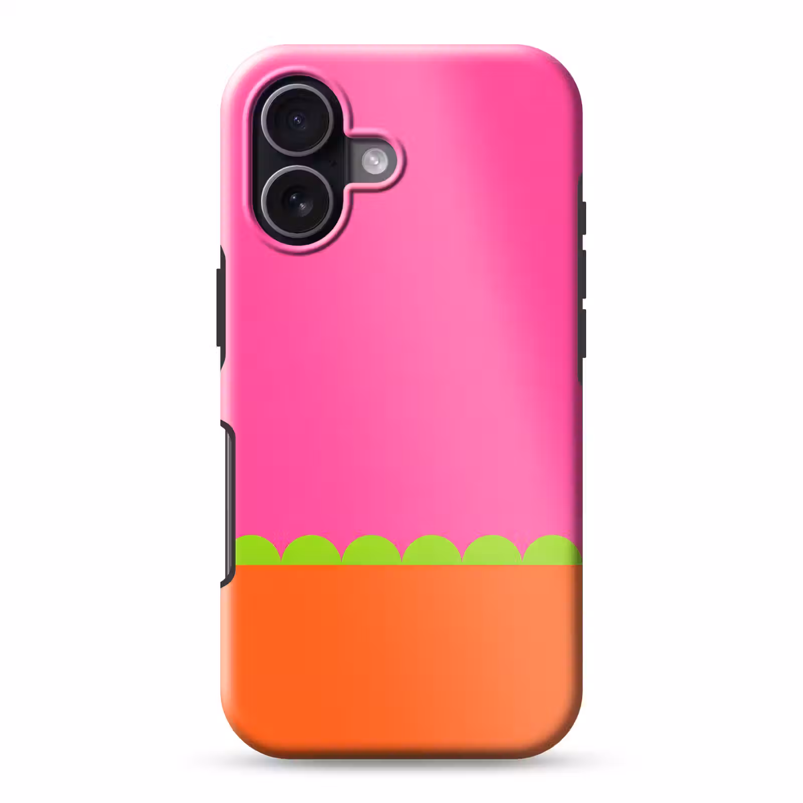 Telefoonhoesje Toughcase - Abstract - Geometrisch - Kleurblokken - Roze - Oranje — 1