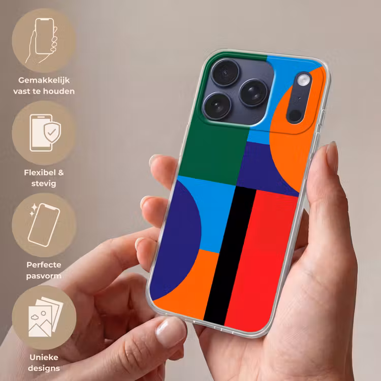 Telefoonhoesje - Geometrisch - Abstract - Vormen - Kleurrijk - Modern — 4