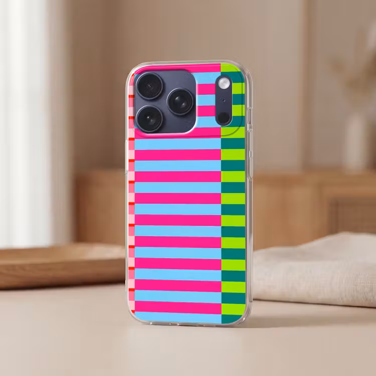 Telefoonhoesje - Patroon - Strepen - Modern - Abstract - Kleurrijk — 3