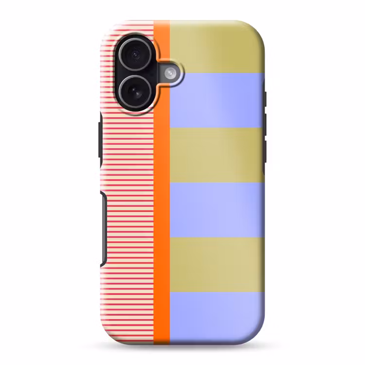 Telefoonhoesje Toughcase - Abstract - Geometrie - Strepen - Blokken - Rood — 1