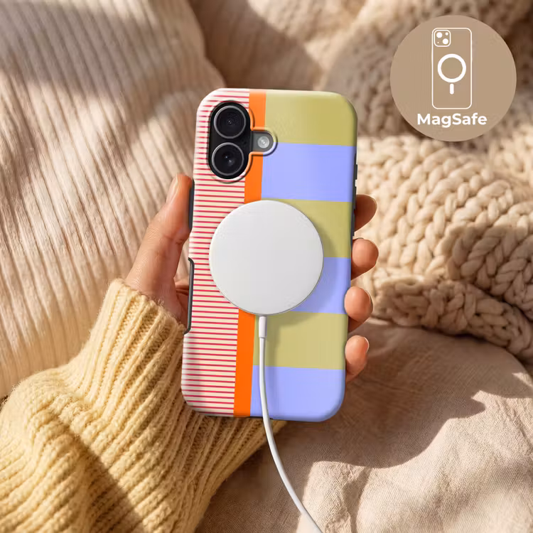 Telefoonhoesje Toughcase - Abstract - Geometrie - Strepen - Blokken - Rood — 8