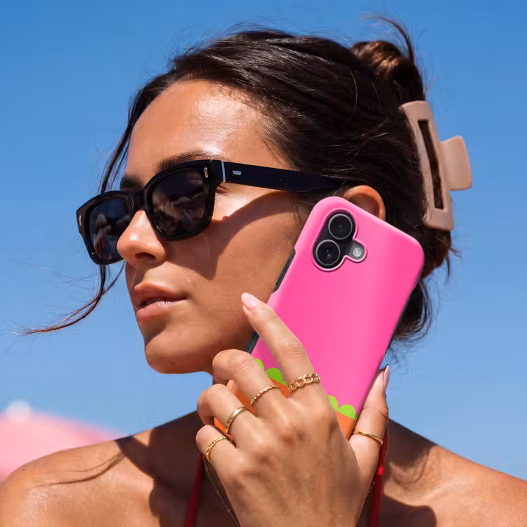 Telefoonhoesje Toughcase - Abstract - Geometrisch - Kleurblokken - Roze - Oranje — 6