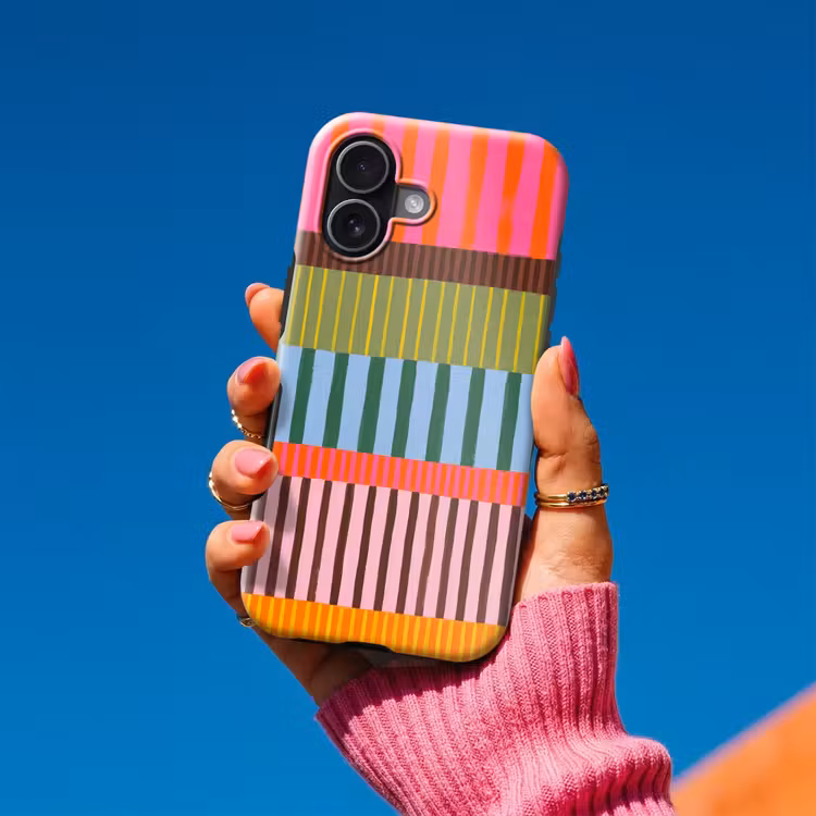 Telefoonhoesje Toughcase - Abstract - Strepen - Modern - Kleurrijk - Kunst — 2