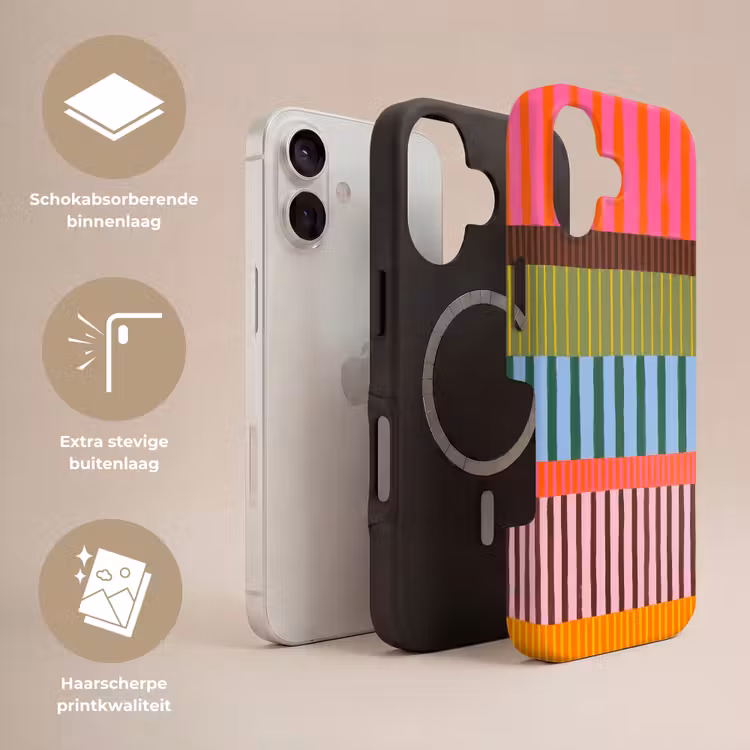 Telefoonhoesje Toughcase - Abstract - Strepen - Modern - Kleurrijk - Kunst — 3