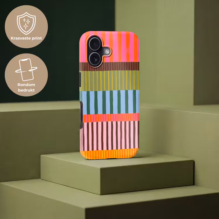 Telefoonhoesje Toughcase - Abstract - Strepen - Modern - Kleurrijk - Kunst — 7