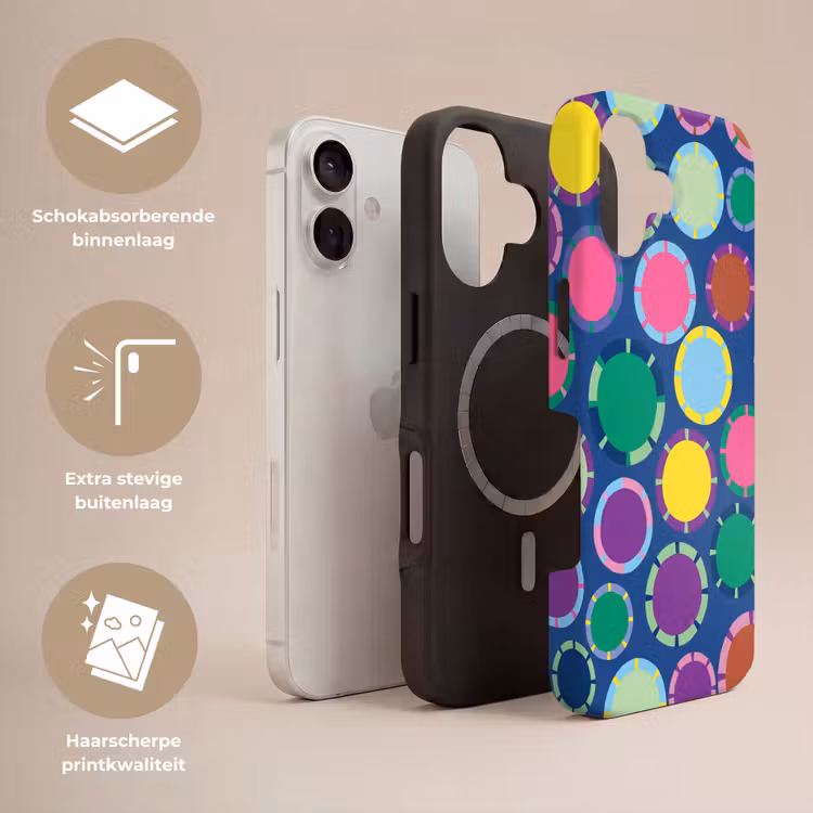 Telefoonhoesje Toughcase - Patroon - Cirkels - Abstract - Kleurrijk — 3