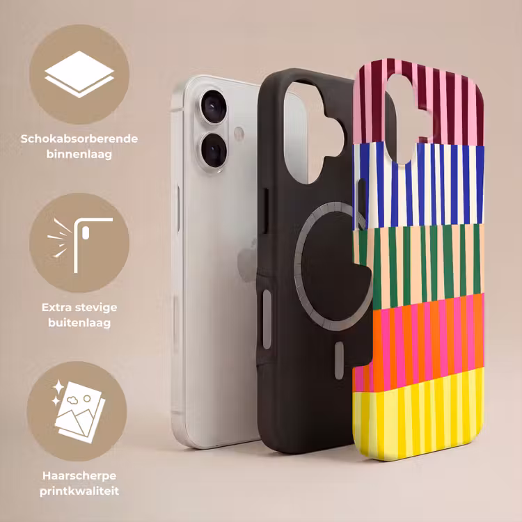 Telefoonhoesje Toughcase - Patroon - Strepen - Abstract - Modern - Kleurrijk — 3
