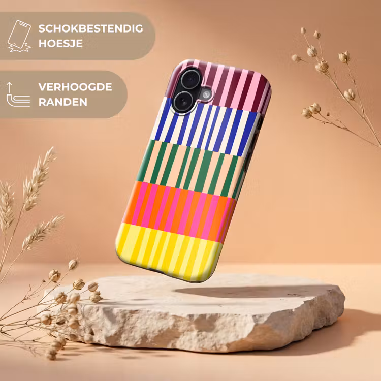Telefoonhoesje Toughcase - Patroon - Strepen - Abstract - Modern - Kleurrijk — 5