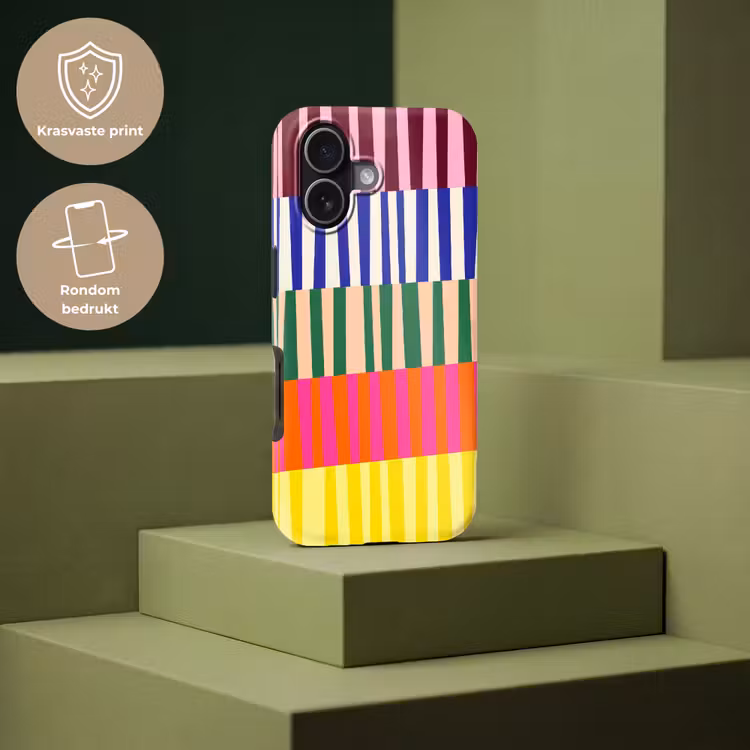 Telefoonhoesje Toughcase - Patroon - Strepen - Abstract - Modern - Kleurrijk — 7
