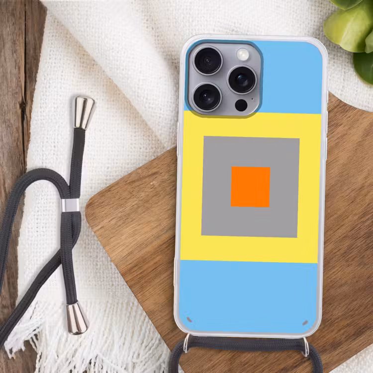 Telefoonhoesje met koord - Abstract - Geometrisch - Kleurrijk - Modern - Vormen — 3