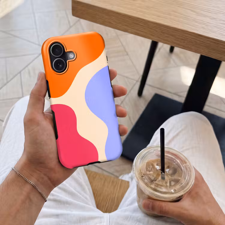 Telefoonhoesje Toughcase - Abstract - Organische vormen - Design - Modern - Kleurrijk — 4