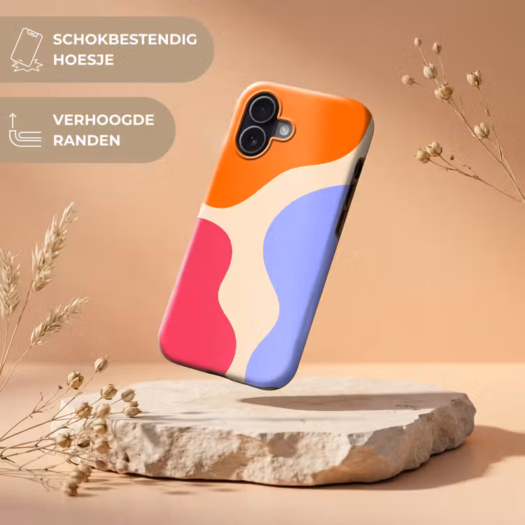 Telefoonhoesje Toughcase - Abstract - Organische vormen - Design - Modern - Kleurrijk — 5