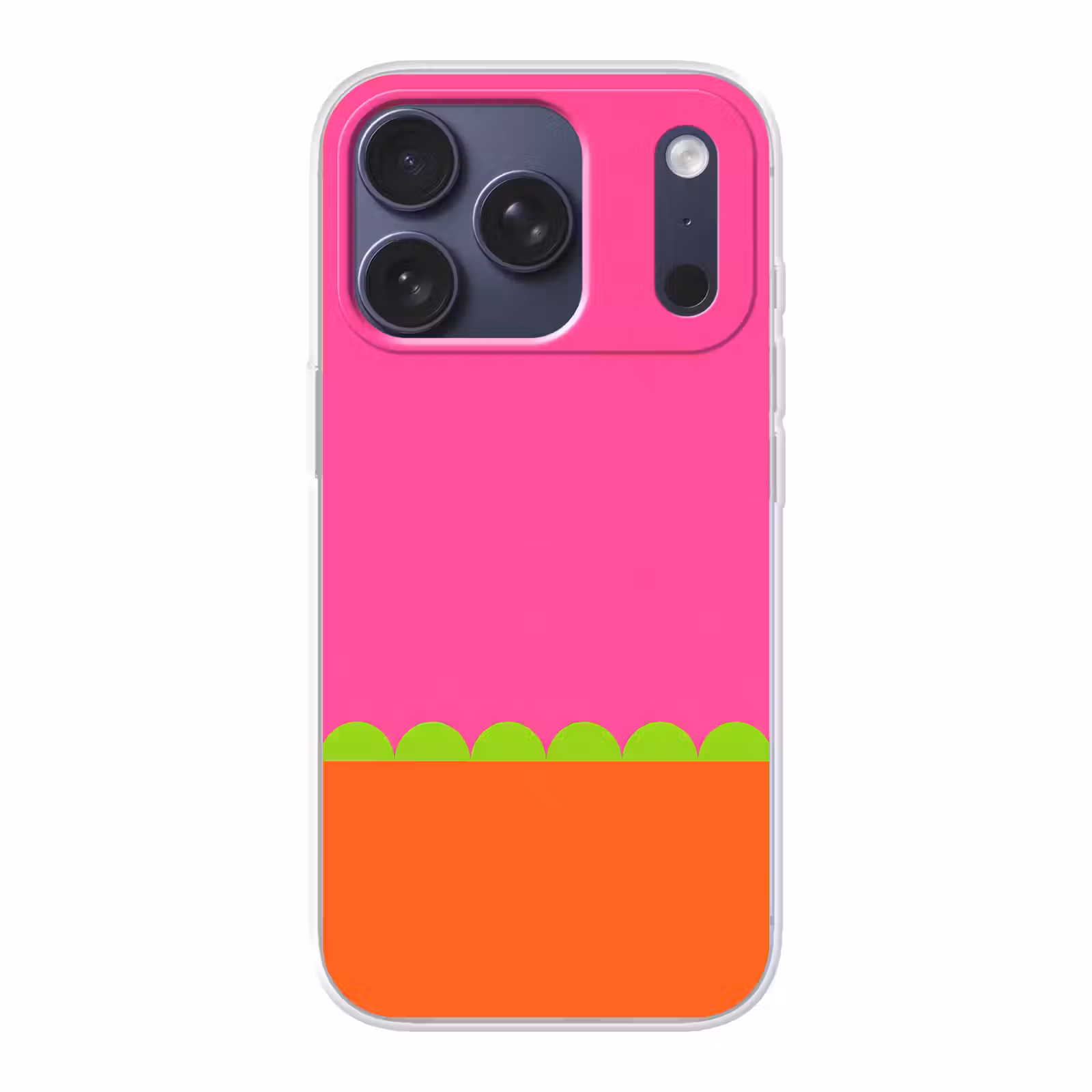 Telefoonhoesje - Abstract - Geometrisch - Kleurblokken - Roze - Oranje — 1