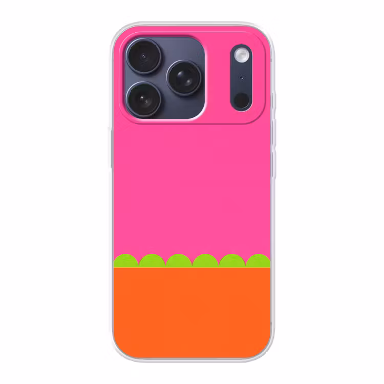 Telefoonhoesje - Abstract - Geometrisch - Kleurblokken - Roze - Oranje — 1