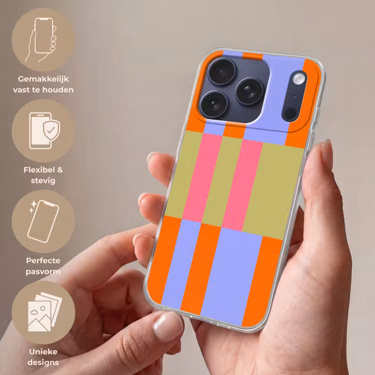 Telefoonhoesje - Abstract - Patroon - Geometrisch - Kleurrijk - Modern — 4