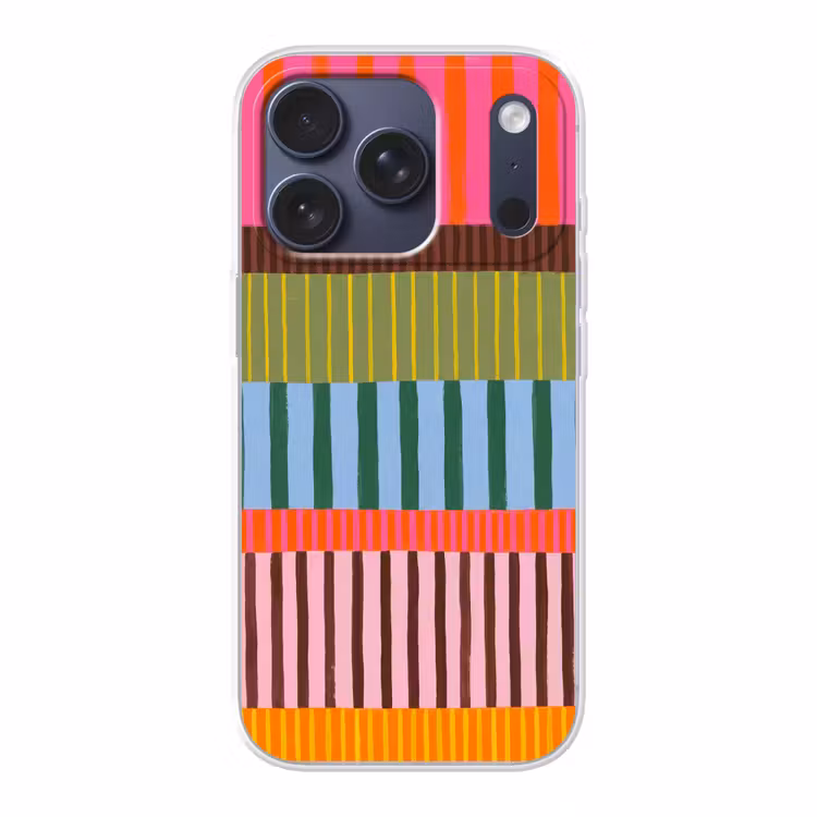 Telefoonhoesje - Abstract - Strepen - Modern - Kleurrijk - Kunst — 1