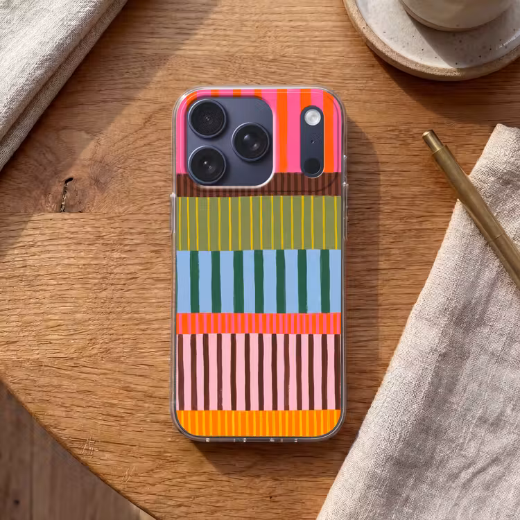 Telefoonhoesje - Abstract - Strepen - Modern - Kleurrijk - Kunst — 2