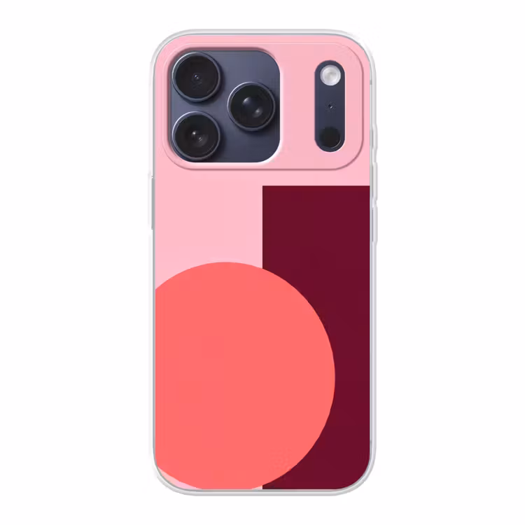 Telefoonhoesje - Abstract - Vormen - Roze - Modern - Design — 1