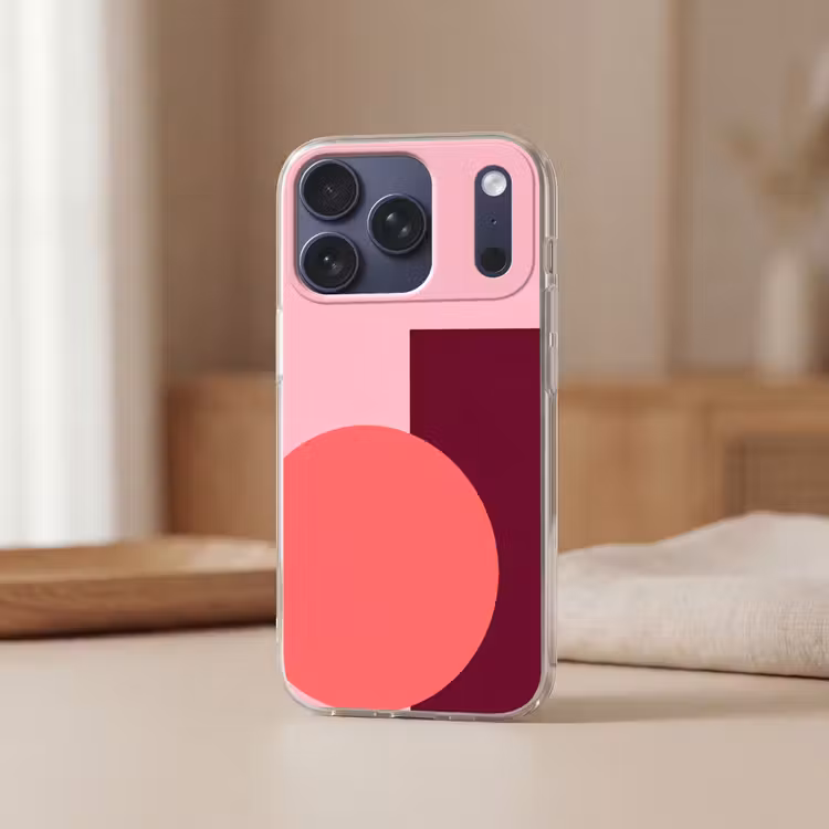 Telefoonhoesje - Abstract - Vormen - Roze - Modern - Design — 3