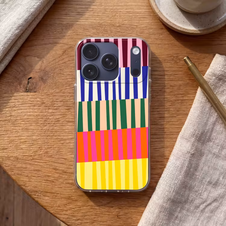 Telefoonhoesje - Patroon - Strepen - Abstract - Modern - Kleurrijk — 2