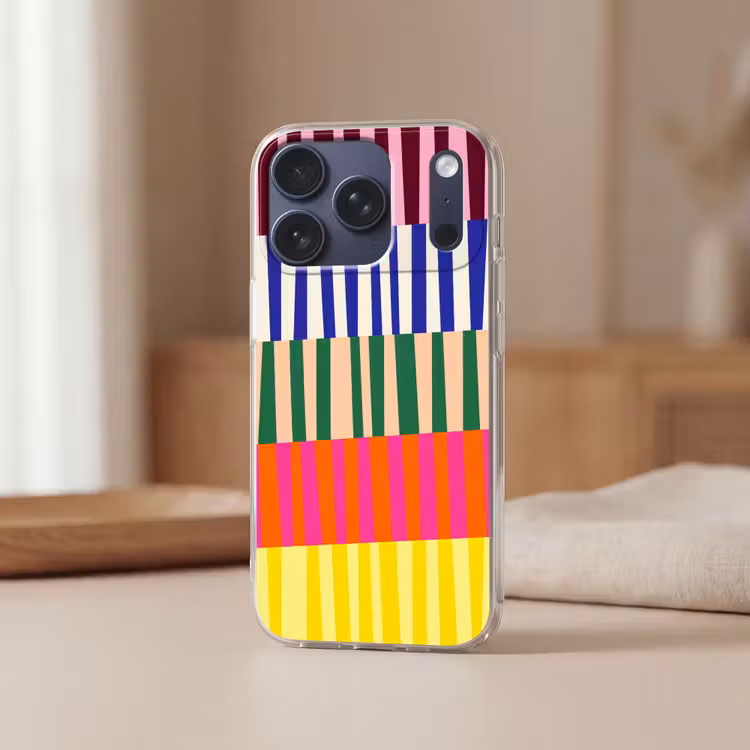 Telefoonhoesje - Patroon - Strepen - Abstract - Modern - Kleurrijk — 3