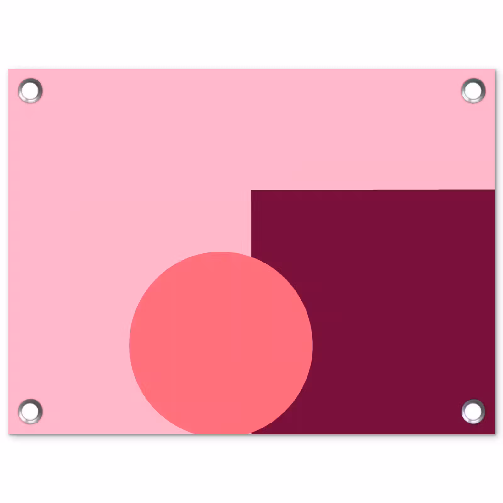 Tuinposter - Abstract - Vormen - Roze - Modern - Design — 1