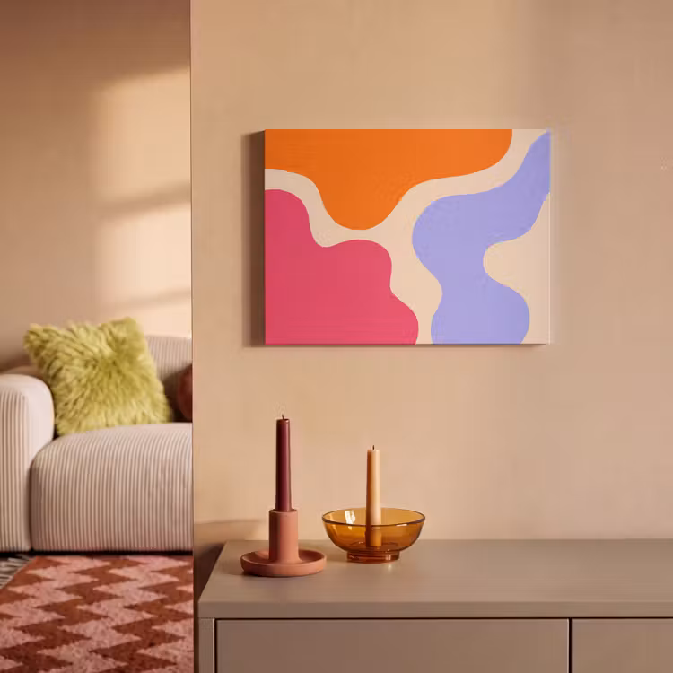 Akoestisch schilderij - Abstract - Organische vormen - Design - Modern - Kleurrijk — 2