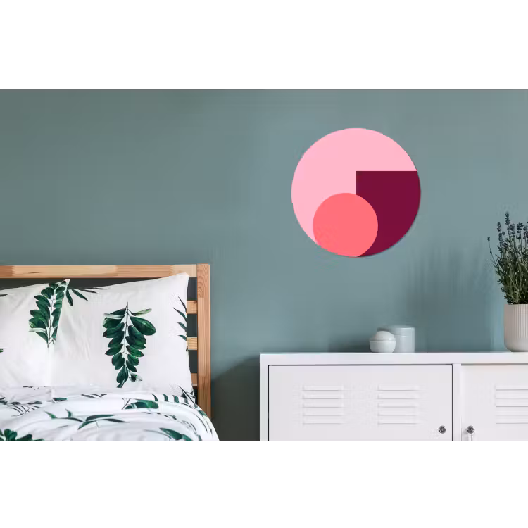 Muurcirkel aluminium - Abstract - Vormen - Roze - Modern - Design — 4