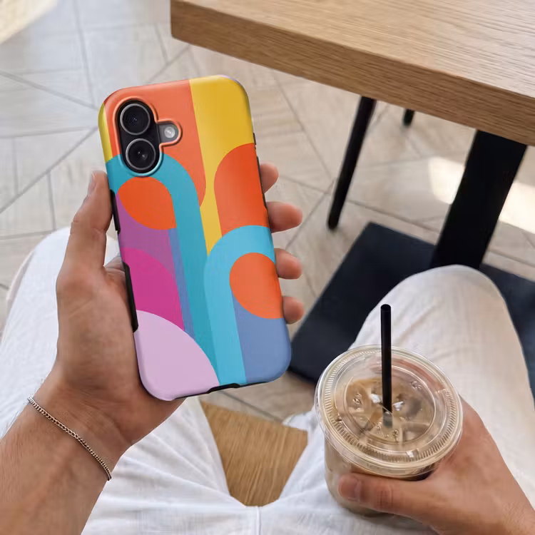 Telefoonhoesje Toughcase - Abstract - Geometrie - Kleurrijk - Modern - Kunst — 4