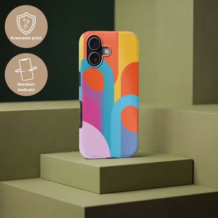 Telefoonhoesje Toughcase - Abstract - Geometrie - Kleurrijk - Modern - Kunst — 7