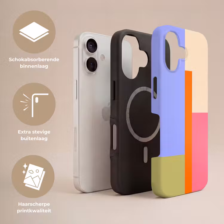Telefoonhoesje Toughcase - Abstract - Geometrie - Kunst - Modern - Kleurrijk — 3