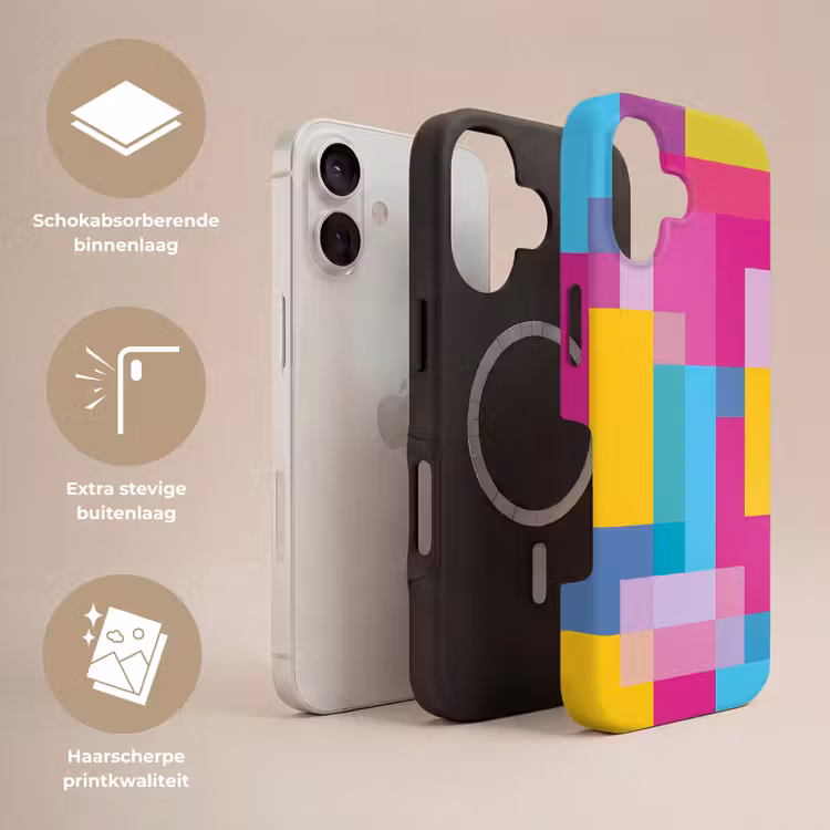 Telefoonhoesje Toughcase - Abstract - Geometrisch - Kunst - Kleurrijk - Modern — 3