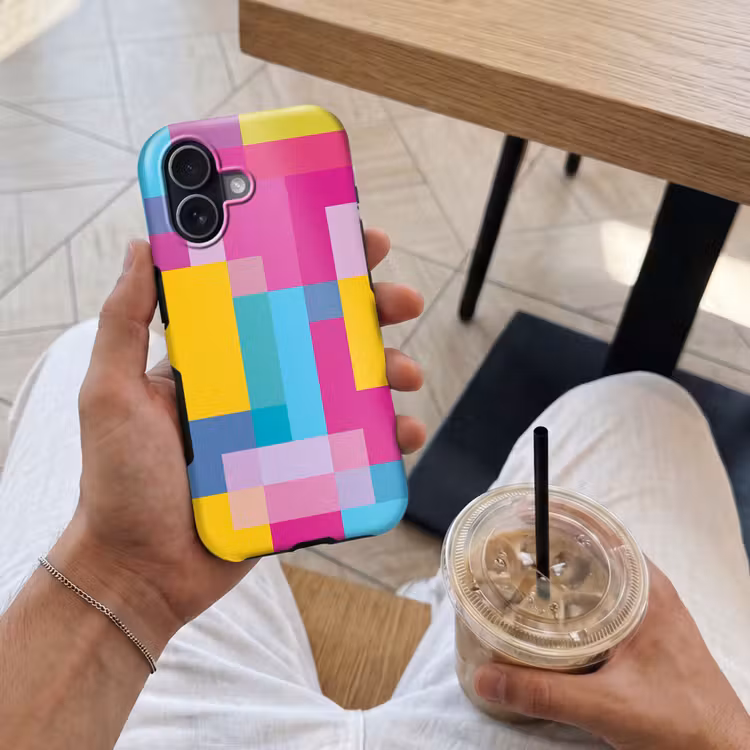 Telefoonhoesje Toughcase - Abstract - Geometrisch - Kunst - Kleurrijk - Modern — 4