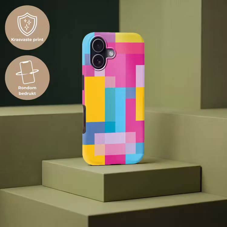 Telefoonhoesje Toughcase - Abstract - Geometrisch - Kunst - Kleurrijk - Modern — 7