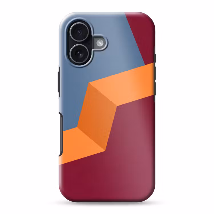 Telefoonhoesje Toughcase - Abstract - Vormen - Modern - Blauw - Oranje — 1