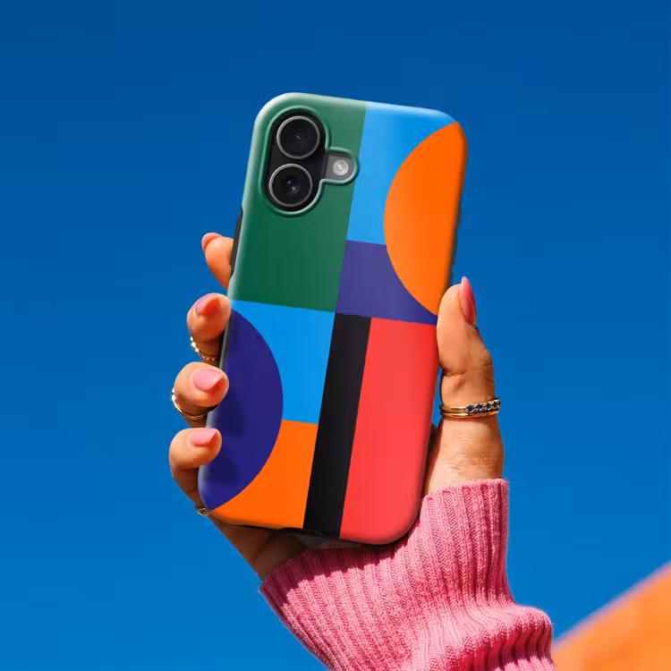Telefoonhoesje Toughcase - Geometrisch - Abstract - Vormen - Kleurrijk - Modern — 2