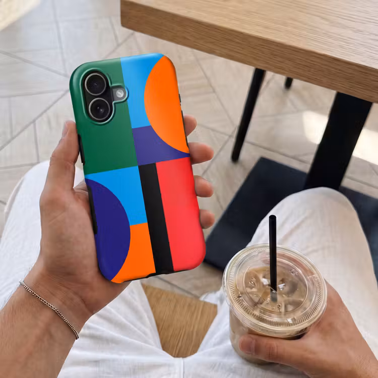 Telefoonhoesje Toughcase - Geometrisch - Abstract - Vormen - Kleurrijk - Modern — 4
